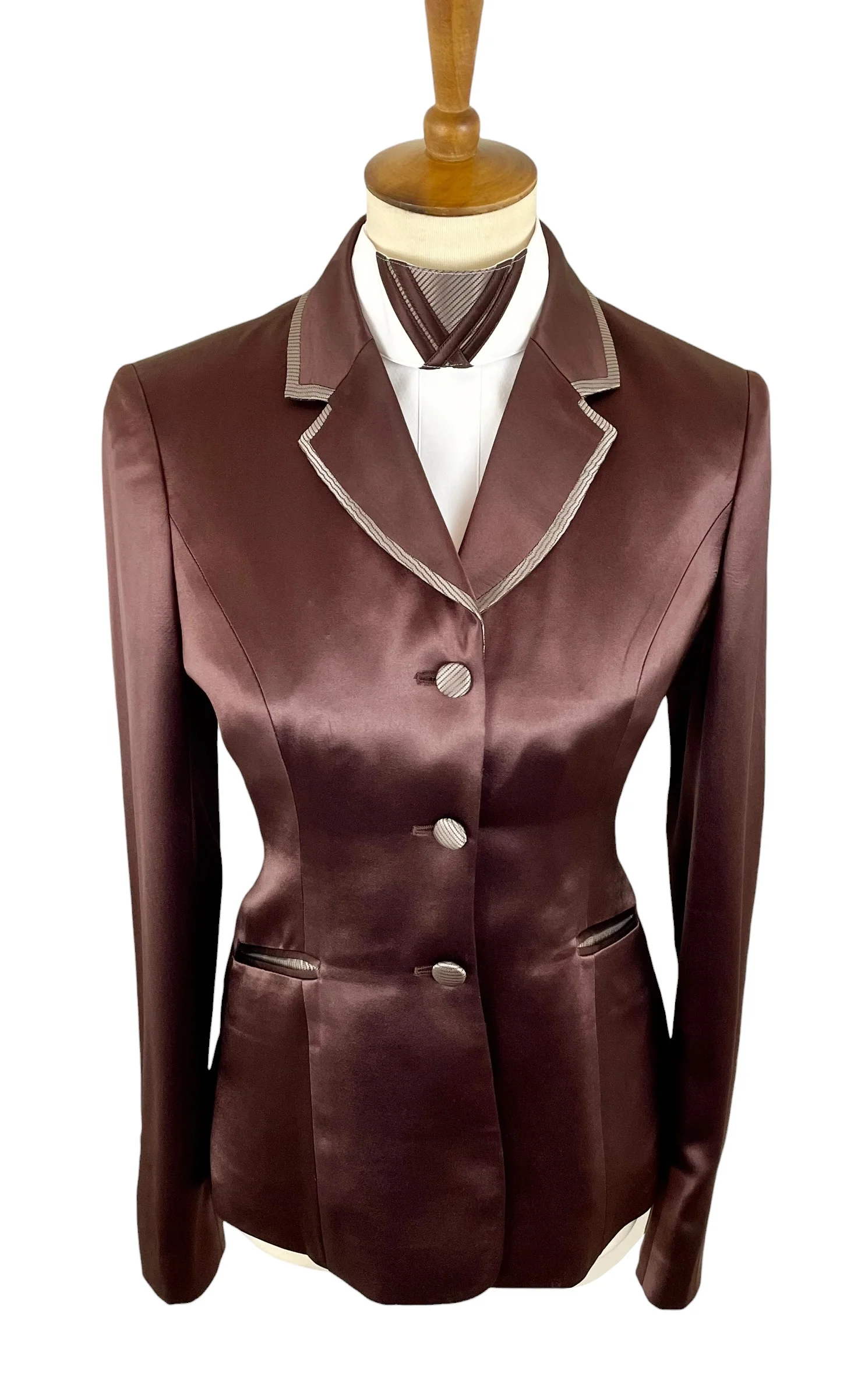 Brown Silk Hunt Coat (Size 6)