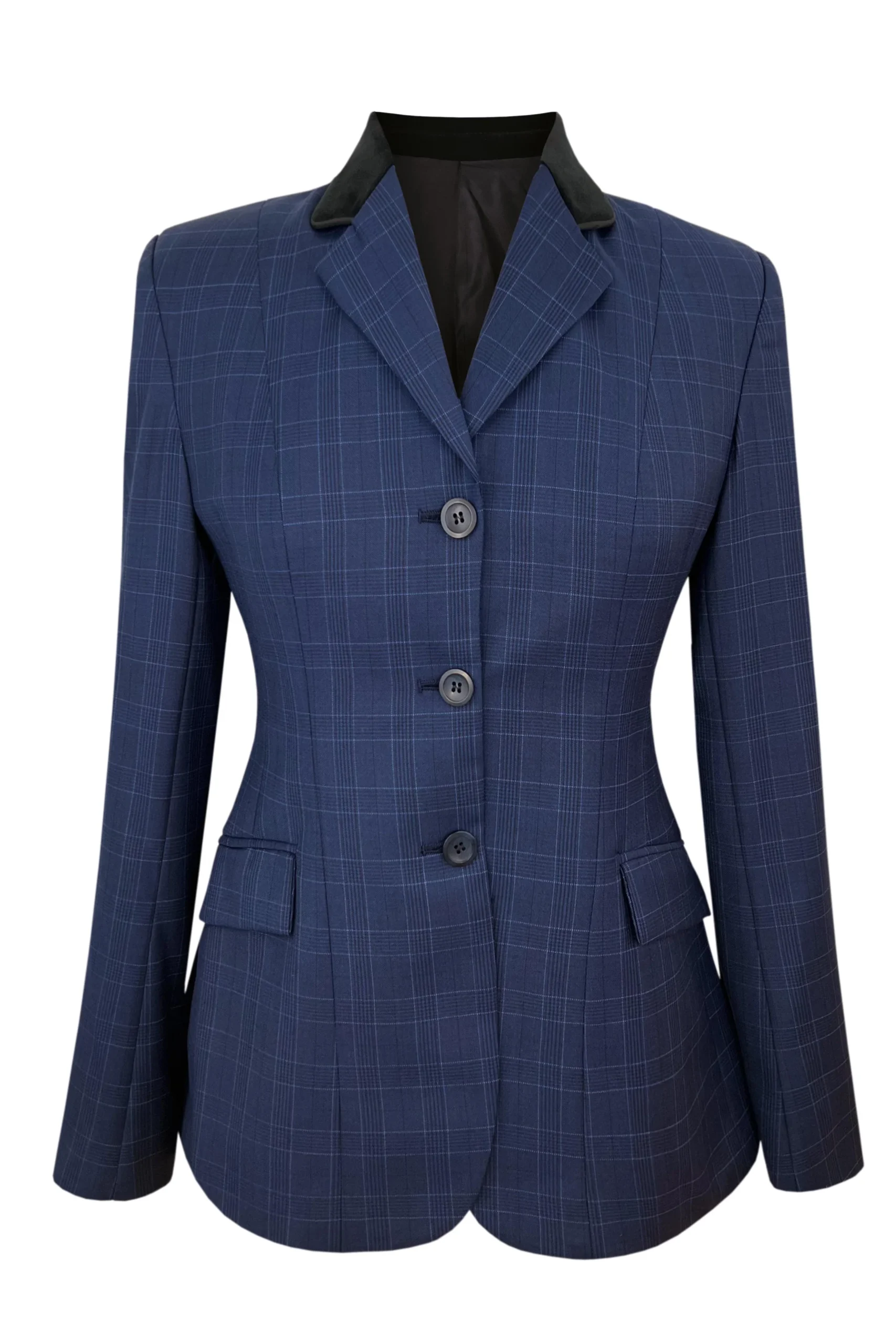 202301119_BluePlaidBlackVelvetWhiteShirt_Website