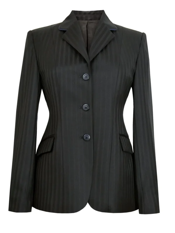Black and Cobalt Stripe - Cobalt Piped (Size 8)