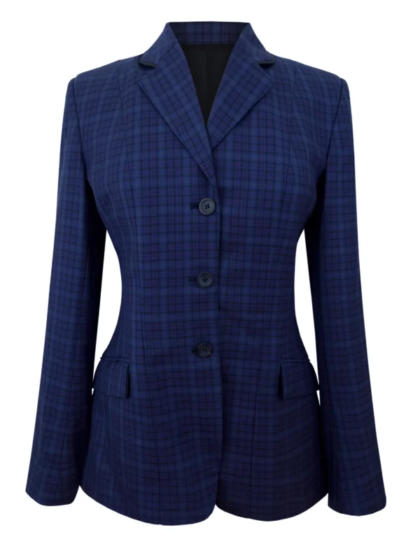Ocean Blue Plaid - White Piped (Size 12)